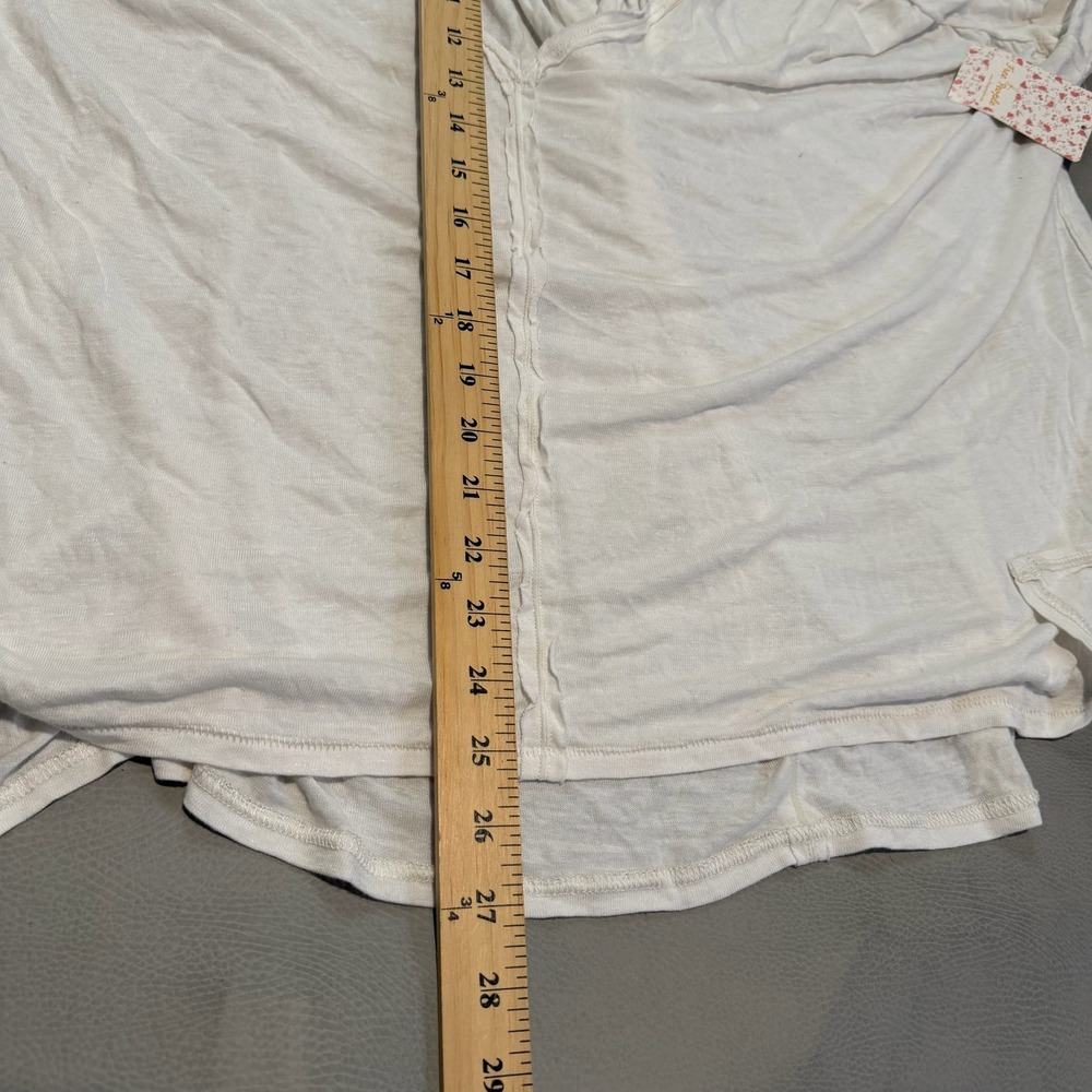 New Free People We The Free White Tassel Top Cottage Prairie BOHO OB758410-S6586 - Picture 9 of 11